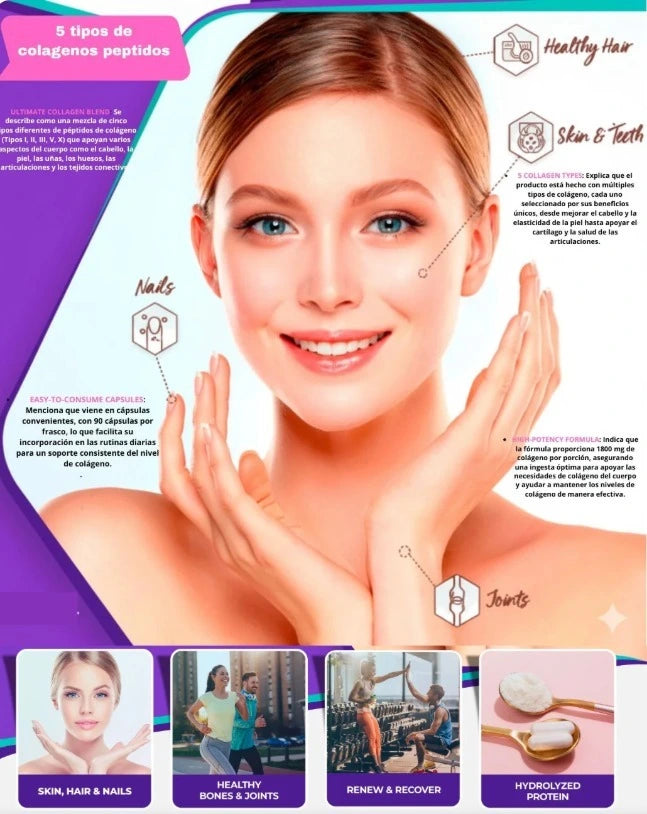 Collagen Peptides - 5 Colágenos en 1