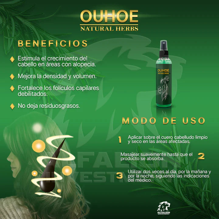 Elixir Ouhoe Capilar Para Crecimiento y Control de caída